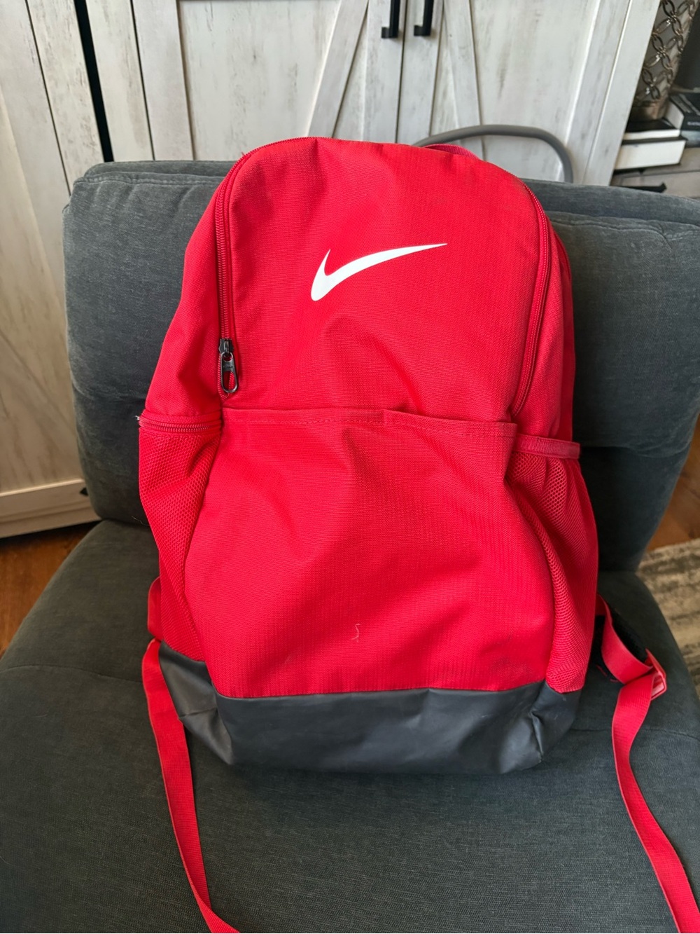 Nike Red Backpack with Black Base and White Swoosh